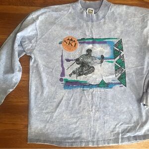 vintage Ski Monarch Colorado long sleeve tshirt 2X tie dye 90s